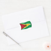 Flagge von Guyana Runder Aufkleber (Umschlag)