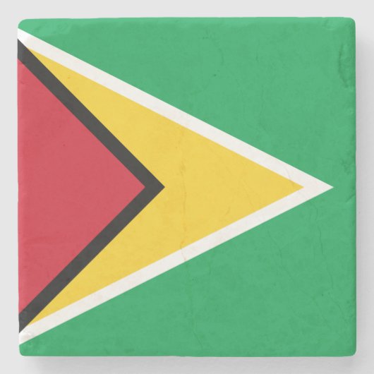 Flagge von Guyana Steinuntersetzer (Vorderseite)