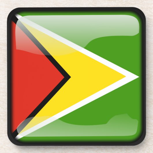 Flagge von Guyana Untersetzer (Vorderseite)