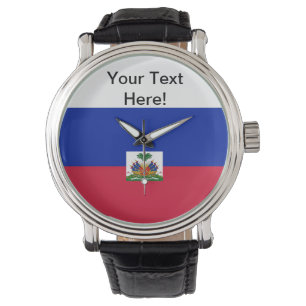 Flagge von Haiti Armbanduhr