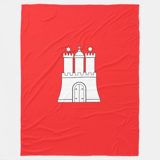 Flagge von Hamburg Fleece-Decke Fleecedecke (Vorderseite)
