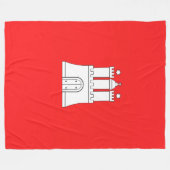 Flagge von Hamburg Fleece-Decke Fleecedecke (Vorderseite (Horizontal))