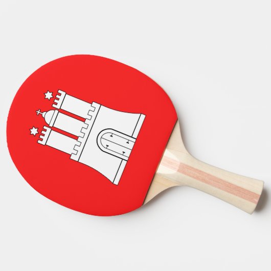 Flagge von Hamburg Ping Pong Paddle Tischtennis Schläger (Seitenansicht)