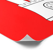 Flagge von Hamburg Poster (Ecke)
