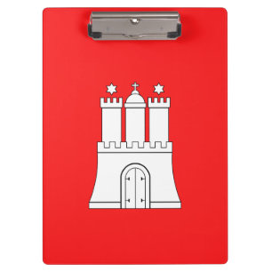 Flagge von Hamburg Zwischenablage Klemmbrett