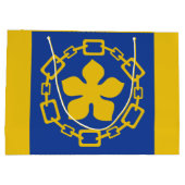 Flagge von Hamilton, Ontario großes Geschenkband Große Geschenktüte (Rückseite)