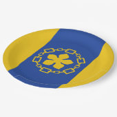 Flagge von Hamilton (Ontario, Kanada) Pappteller (Schrägansicht)