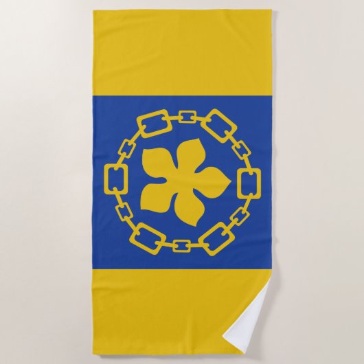 Flagge von Hamilton (Ontario, Kanada) Strandtuch (Vorderseite)