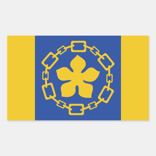 Flagge von Hamilton, Ontario Rechteckiger Aufkleber (Vorderseite)