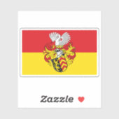 Flagge von Hanau, Deutschland Aufkleber (Blatt)