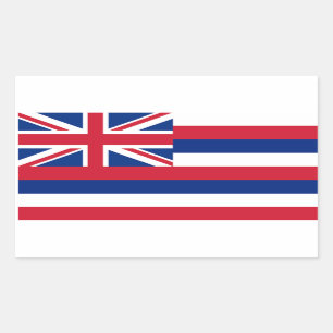 Flagge von Hawaii Rechteckiger Aufkleber