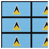 Flagge von Heiliger Lucia Stoff (Nahaufnahme)