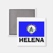 Flagge von Helena, Montana Magnet (Vorderseite/Rückseite)