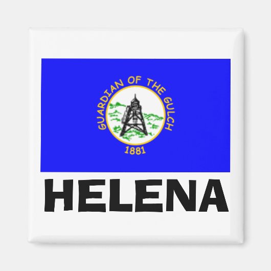 Flagge von Helena, Montana Magnet (Vorne)