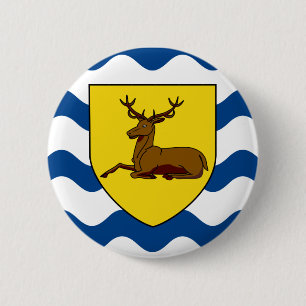 Flagge von Hertfordshire-Anstecknadel Button