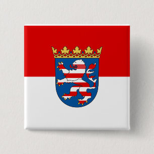 Flagge von Hessen Button