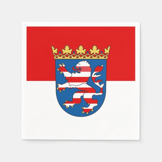 Flagge von Hessen Papier Servietten (Vorderseite)