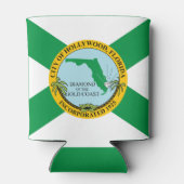 Flagge von Hollywood, Florida Dosenkühler (Rückseite)