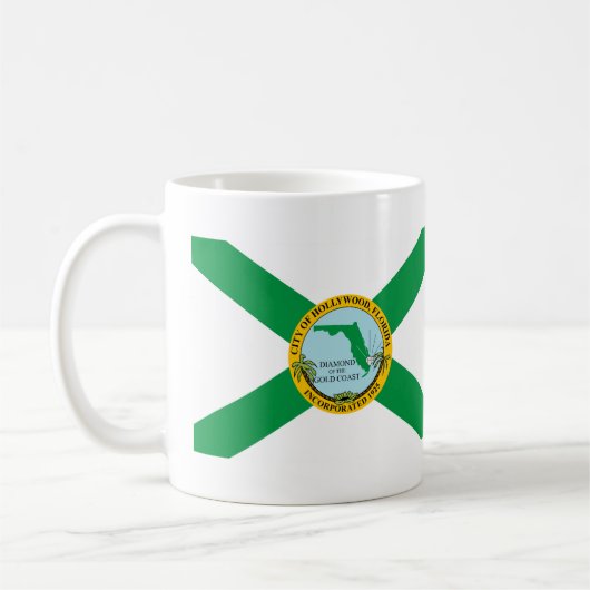 Flagge von Hollywood, Florida Kaffeetasse (Links)