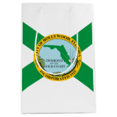 Flagge von Hollywood, Florida Mittlere Geschenktüte (Vorderseite)