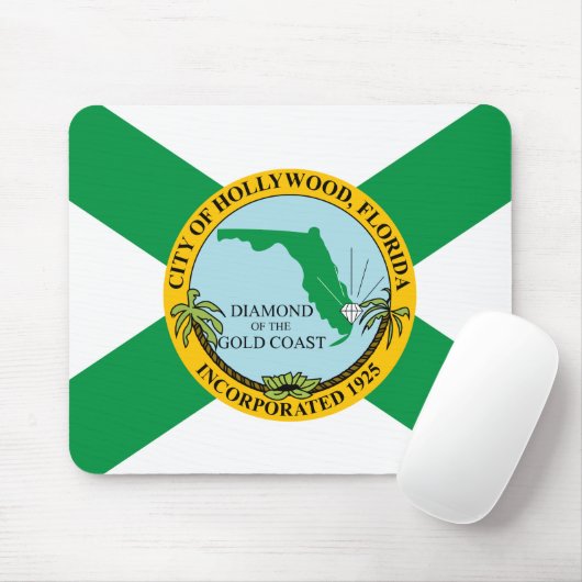 Flagge von Hollywood, Florida Mousepad (Mit Mouse)