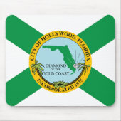 Flagge von Hollywood, Florida Mousepad (Vorne)