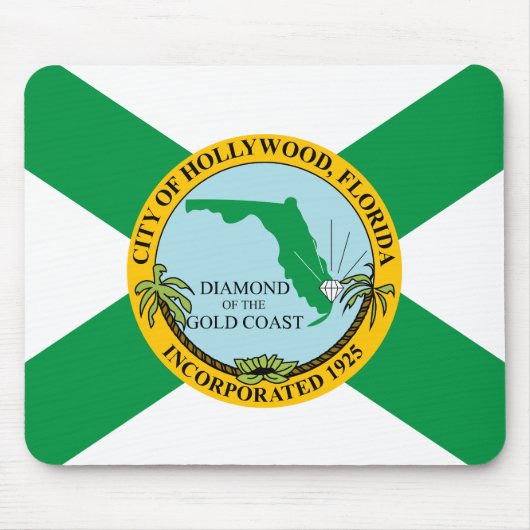 Flagge von Hollywood, Florida Mousepad (Vorne)