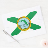 Flagge von Hollywood, Florida Rechteckiger Aufkleber (Umschlag)