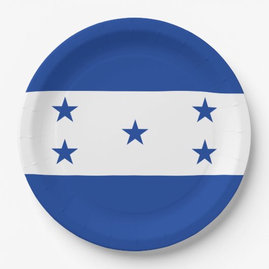 Flagge von Honduras Pappteller (Vorderseite)