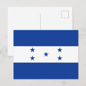 Flagge von Honduras Postkarte (Vorne/Hinten)