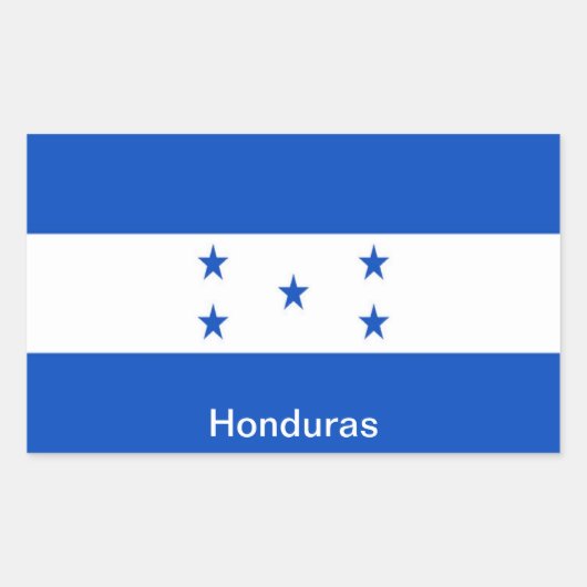 Flagge von Honduras Rechteckiger Aufkleber (Vorderseite)