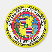 Flagge von Honolulu, Hawai’i Magnet (Vorne)