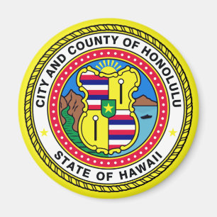 Flagge von Honolulu, Hawai’i Magnet