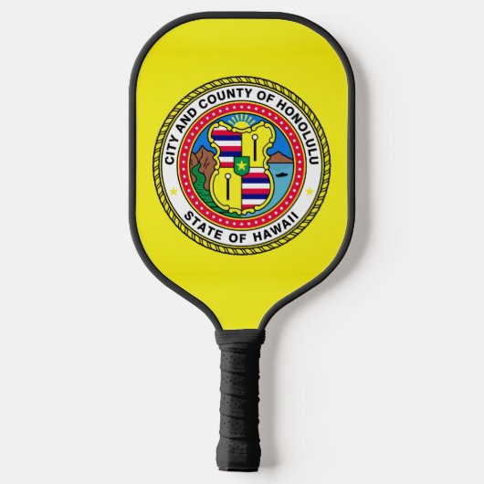 Flagge von Honolulu, Hawai’i Pickleball Schläger (Rückseite)