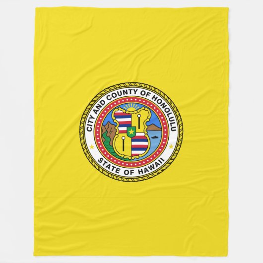 Flagge von Honolulu, Hawaii Fleece Blanket (Vorderseite)