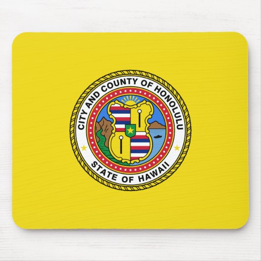 Flagge von Honolulu (Hawaii) Mousepad (Vorne)