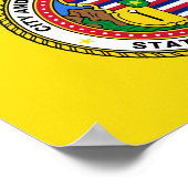 Flagge von Honolulu, Hawaii Poster (Ecke)