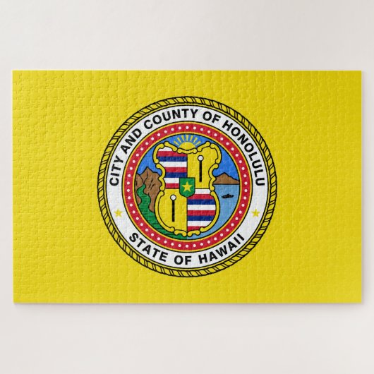 Flagge von Honolulu (Hawaii) Puzzle (Horizontal)