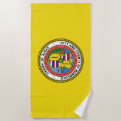 Flagge von Honolulu (Hawaii) Strandtuch (Vorderseite)