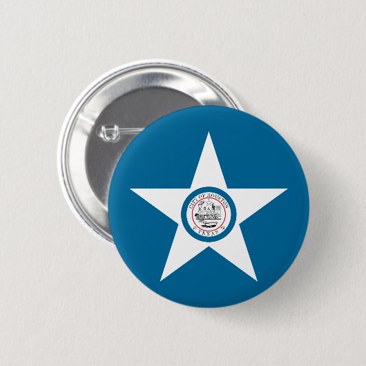 Flagge von Houston, Texas Button (Vorne & Hinten)