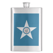 Flagge von Houston, Texas Flask Flachmann (Vorderseite)