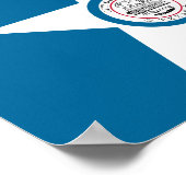 Flagge von Houston, Texas Poster (Ecke)