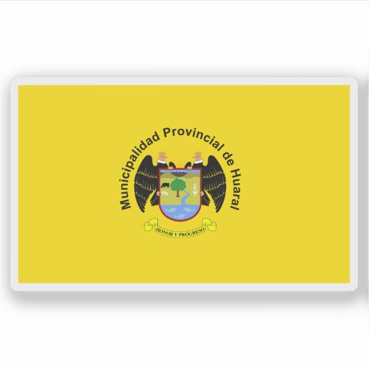 Flagge von Huaral, Peru Aufkleber (Vorderseite)