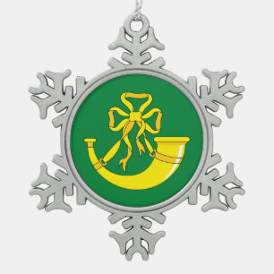 Flagge von Huntingdonshire Schneeflocken Zinn-Ornament