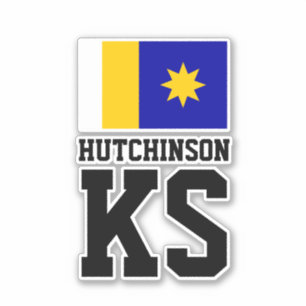 Flagge von Hutchinson, Kansas Aufkleber