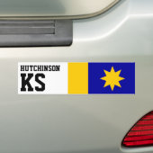 Flagge von Hutchinson, Kansas Autoaufkleber (Auf Auto)
