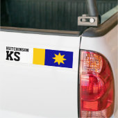 Flagge von Hutchinson, Kansas Autoaufkleber (Auf Lkw)