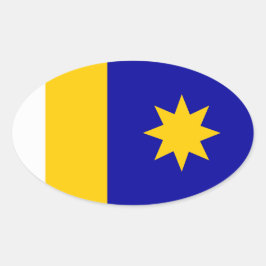 Flagge von Hutchinson, Kansas Ovaler Aufkleber