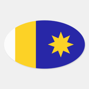 Flagge von Hutchinson, Kansas Ovaler Aufkleber