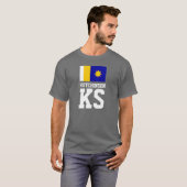 Flagge von Hutchinson, Kansas T-Shirt (Vorne ganz)
